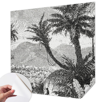 Removable wall mural wallpaper Tropical oasis