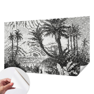 Removable wall mural wallpaper Tropical oasis