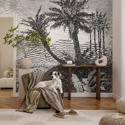 Removable wall mural wallpaper Tropical oasis