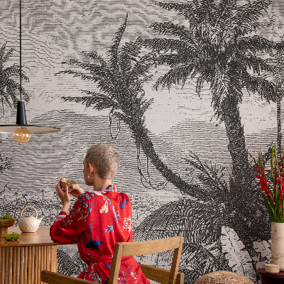 Removable wall mural wallpaper Tropical oasis