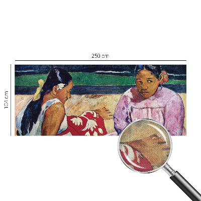 Peel-and-stick wall mural for living room with a beach scene