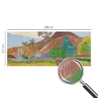 Peel and stick wall mural for bedroom with an exotic nature design