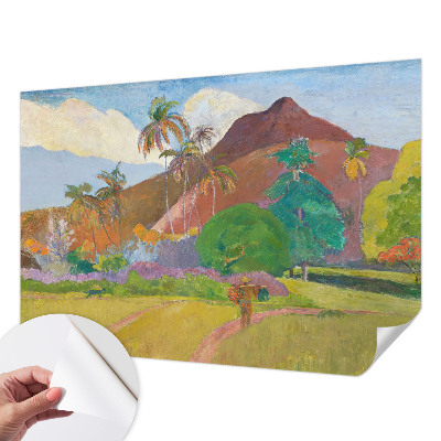 Peel and stick wall mural for bedroom with an exotic nature design