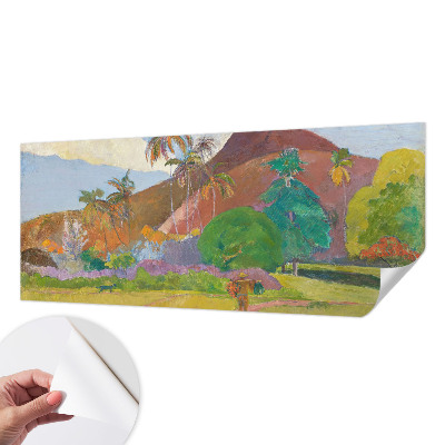 Peel and stick wall mural for bedroom with an exotic nature design