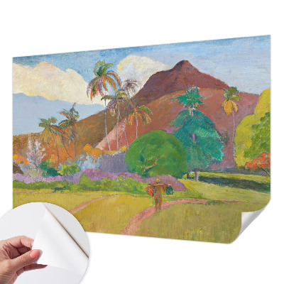 Peel and stick wall mural for bedroom with an exotic nature design