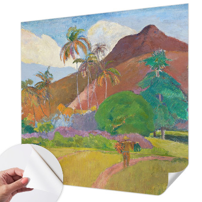 Peel and stick wall mural for bedroom with an exotic nature design