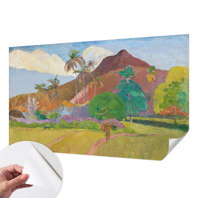Peel and stick wall mural for bedroom with an exotic nature design