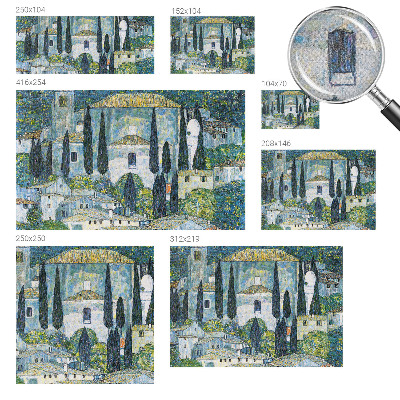 Peel and stick wall mural for kids' room with a cypress houses design