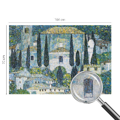 Peel and stick wall mural for kids' room with a cypress houses design