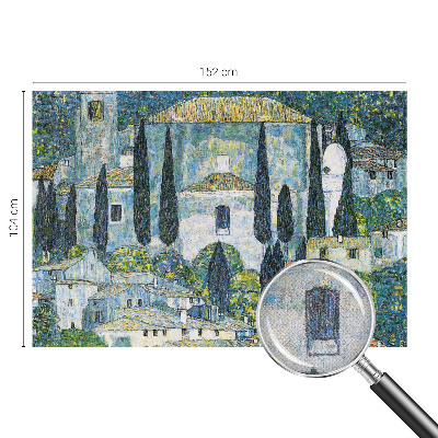 Peel and stick wall mural for kids' room with a cypress houses design