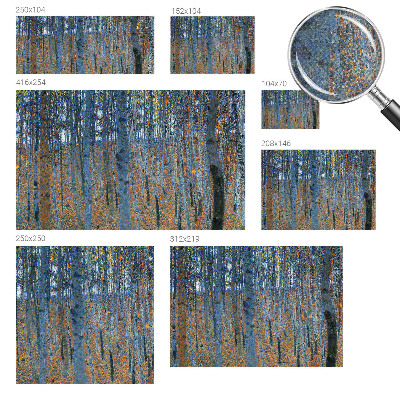 3D wall mural with a birch forest design