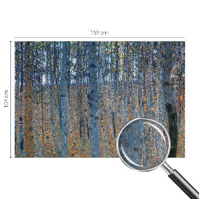 3D wall mural with a birch forest design