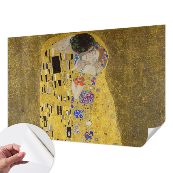 Children's wall mural with an Art Nouveau couple illustration