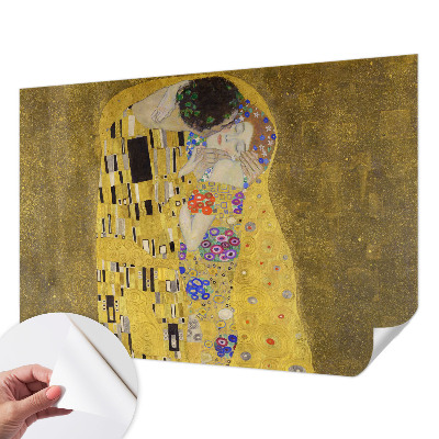 Children's wall mural with an Art Nouveau couple illustration