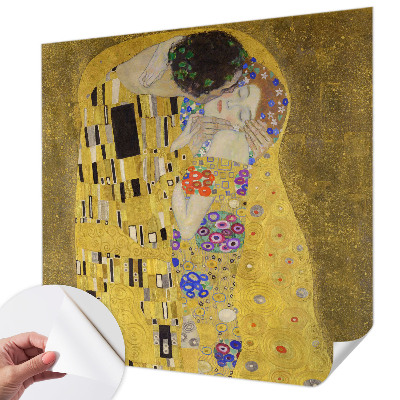 Children's wall mural with an Art Nouveau couple illustration