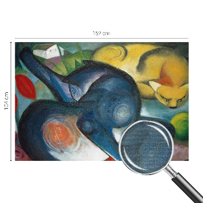 Peel and stick wallpaper mural featuring cat artwork