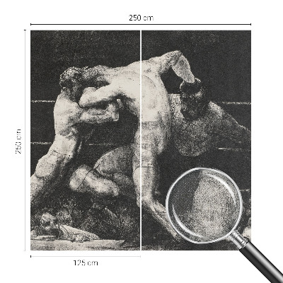 Self-adhesive wall mural Boxers' duel