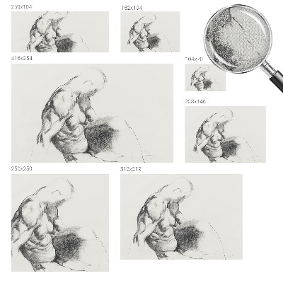 Self-adhesive photo wallpaper with a sketch of a man