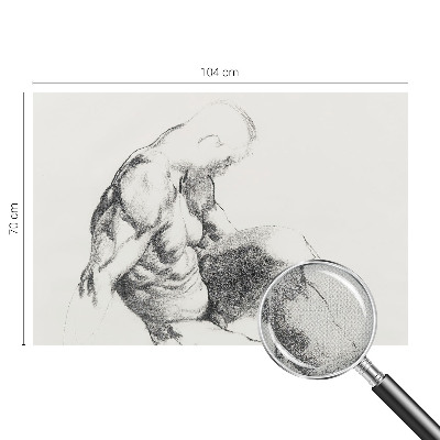 Self-adhesive photo wallpaper with a sketch of a man