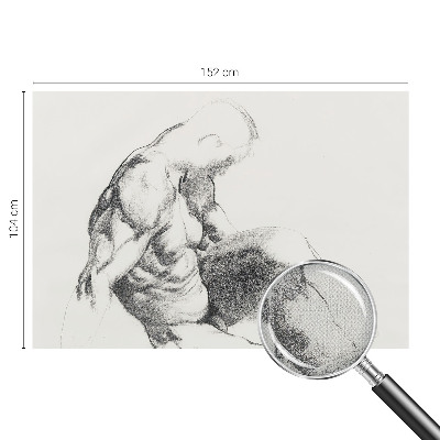 Self-adhesive photo wallpaper with a sketch of a man