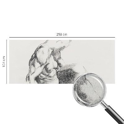 Self-adhesive photo wallpaper with a sketch of a man