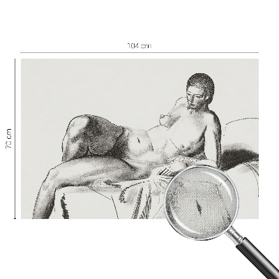 Stick-on wall mural featuring an artistic nude motif