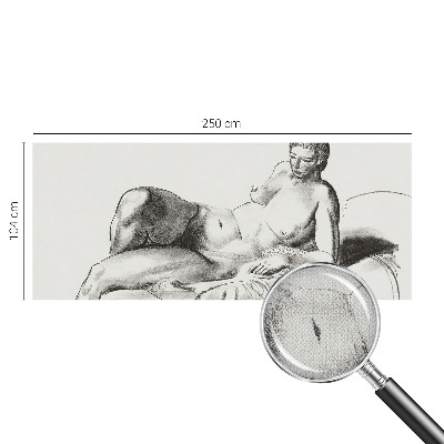 Stick-on wall mural featuring an artistic nude motif