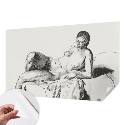 Stick-on wall mural featuring an artistic nude motif