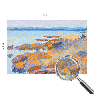 Removable wall mural with a sea view motif