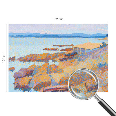 Removable wall mural with a sea view motif