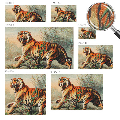 Peel and stick wall mural for kids' room Tiger nature