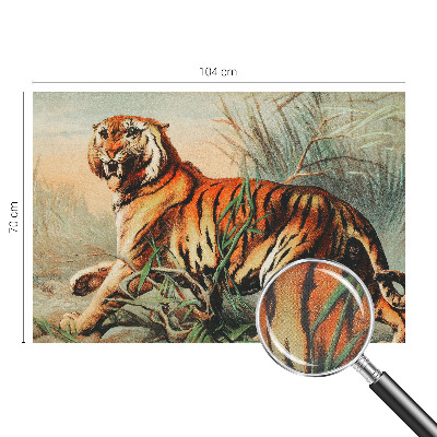 Peel and stick wall mural for kids' room Tiger nature