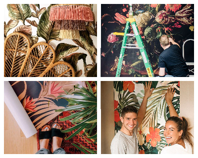 3D wall mural Daylily flowers