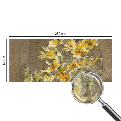 3D photo wallpaper mural with a sunny bouquet design