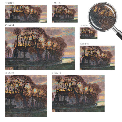Nursery wall mural featuring an evening landscape