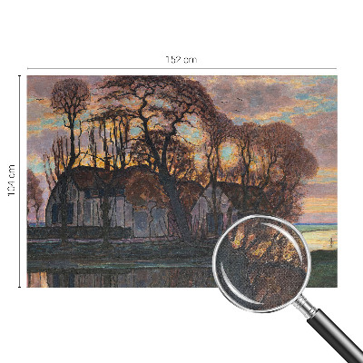 Nursery wall mural featuring an evening landscape