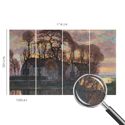 Nursery wall mural Evening landscape