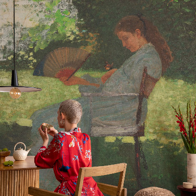 Peel and stick wallpaper mural with the 