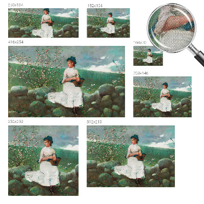 Self-adhesive photo wallpaper with a flowery peace design