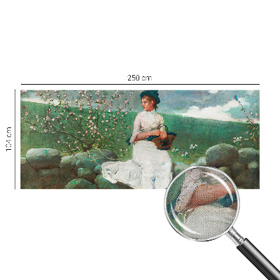 Self-adhesive photo wallpaper with a flowery peace design