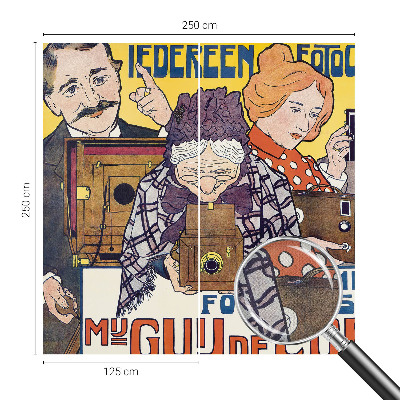 Stick-on wall mural with a photography theme celebrating the passion for photography
