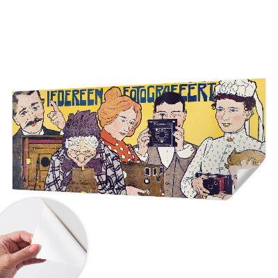 Stick-on wall mural with a photography theme celebrating the passion for photography