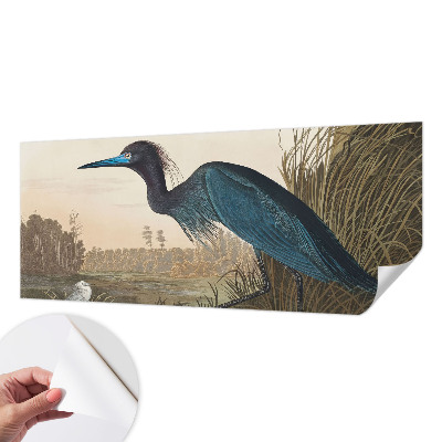 Stick-on wall mural featuring water birds