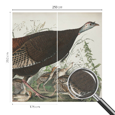 Removable wall mural wallpaper with a natural harmony design