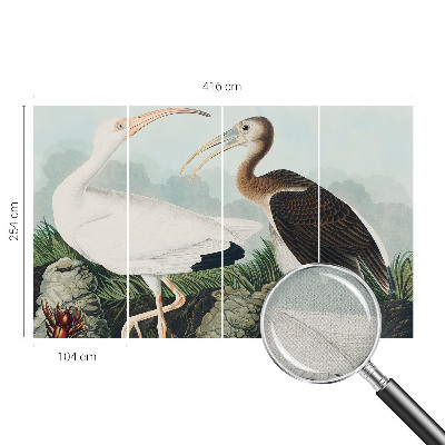 Peel and stick wall mural for bedroom with a pair of birds