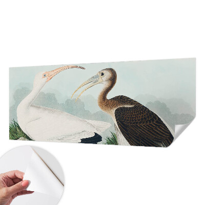 Peel and stick wall mural for bedroom with a pair of birds