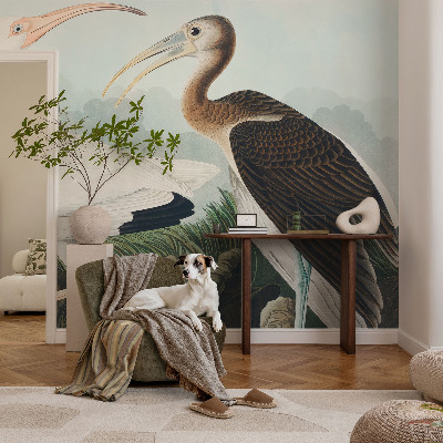 Peel and stick wall mural for bedroom with a pair of birds