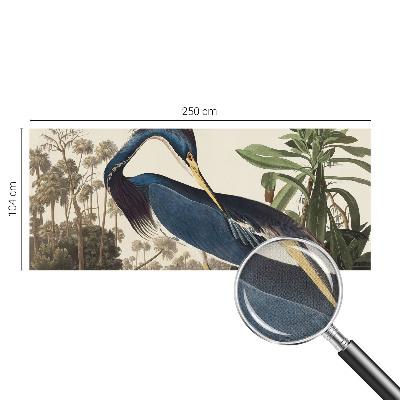 Nursery wall mural with an exotic nature motif