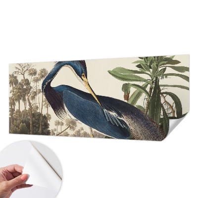 Nursery wall mural with an exotic nature motif