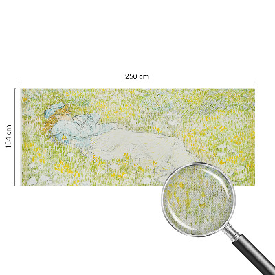 Removable wall mural wallpaper with a spring relaxation design